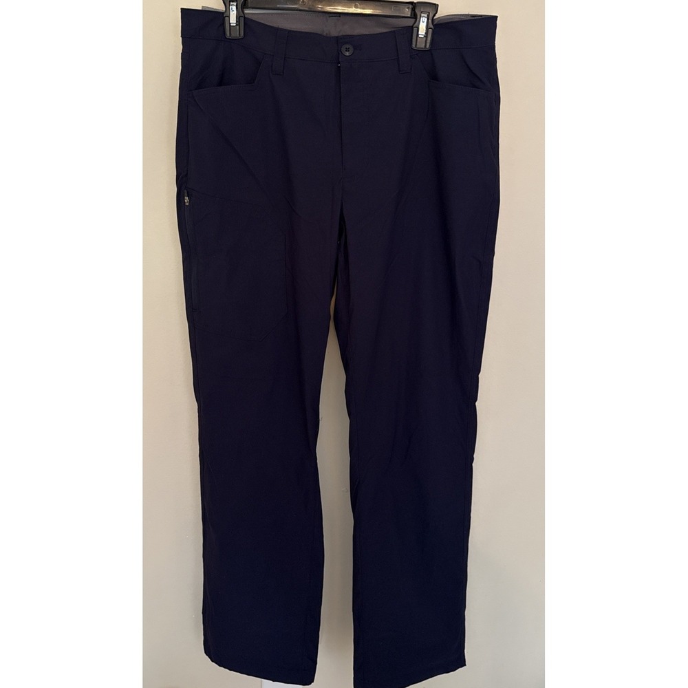 Eddie Bauer Fleece Lined Soft Shell Hiking Pants Navy Blue Men's 34x34 NWT